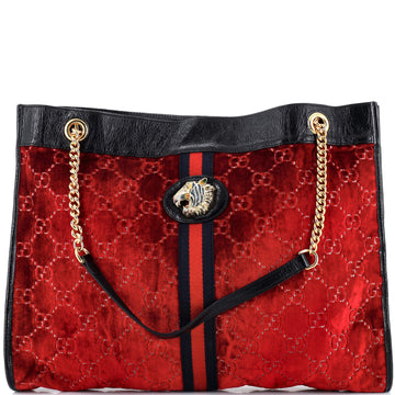 Gucci Rajah Chain Tote GG Velvet Large