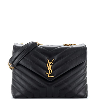 Saint Laurent Loulou Shoulder Bag Matelasse Chevron Leather Medium