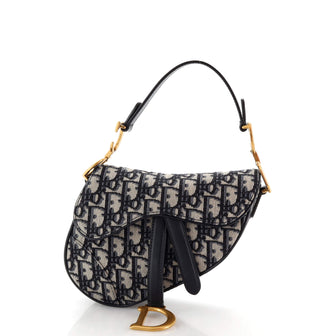 Christian Dior Saddle Handbag Oblique Canvas Mini