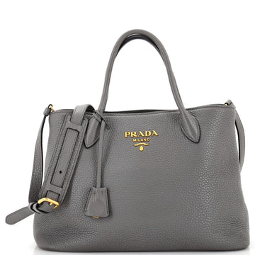 Prada Dual Strap Convertible Open Tote Vitello Daino Medium