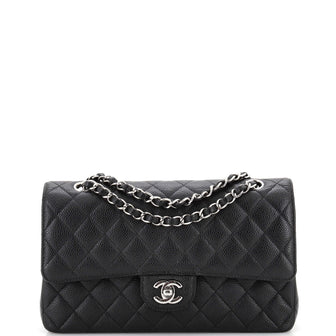 Chanel Classic Double Flap Bag Quilted Caviar Medium