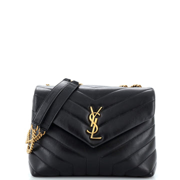Saint Laurent Loulou Shoulder Bag Matelasse Chevron Leather Small