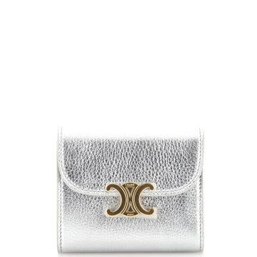 Celine Triomphe Trifold Wallet Leather Small