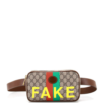 Gucci Fake/Not Zip Belt Bag Printed GG Coated Canvas