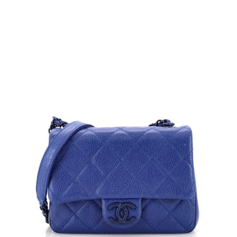 Chanel Incognito Square Flap Bag Quilted Caviar Mini
