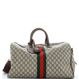 Gucci Ophidia Carry On Duffle Bag GG Coated Canvas Medium