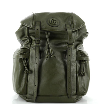 Gucci Tonal GG Double Pocket Belt Backpack Leather Large