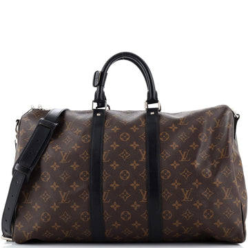 Louis Vuitton Keepall Bandouliere Bag Macassar Monogram Canvas 45
