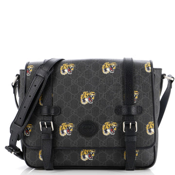 Gucci Interlocking G Patch Messenger Bag Printed GG Coated Canvas Medium