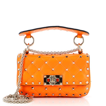 Valentino Garavani Rockstud Spike Flap Bag Quilted Leather Mini
