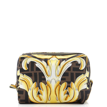 Fendi x Versace Fendace Cosmetic Case Printed Zucca Nylon Small