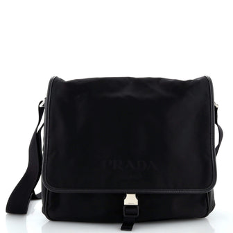 Prada Buckle Messenger Bag Tessuto Medium