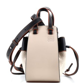Loewe Hammock Bag Leather and Canvas Mini