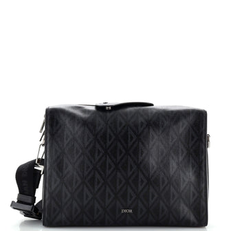 Christian Dior Lingot Briefcase Messenger Bag CD Diamond Coated Canvas
