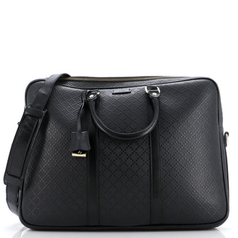 Gucci Bright Convertible Briefcase Diamante Leather Large