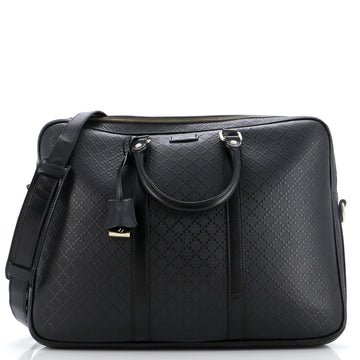 Gucci Bright Convertible Briefcase Diamante Leather Large