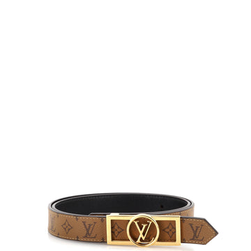 Louis Vuitton Dauphine Reversible Belt Reverse Monogram Canvas and Leather Thin