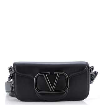 Valentino Garavani VLogo Loco Flap Crossbody Bag Leather Small