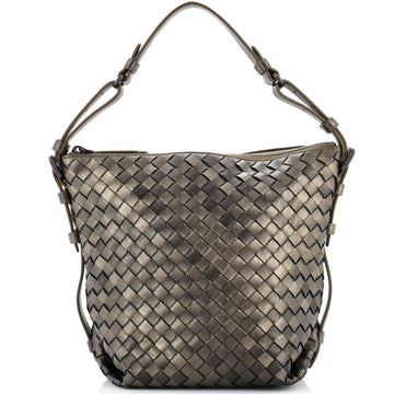 Bottega Veneta Zip Bucket Tote Intrecciato Nappa Small