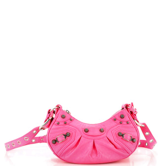 Balenciaga Le Cagole Giant Studs Shoulder Bag Leather XS