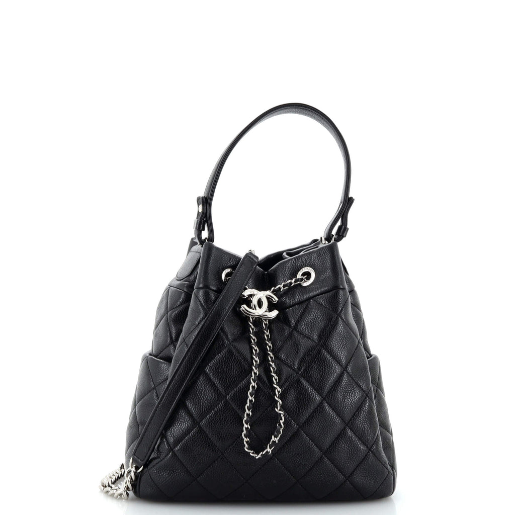 Rebag Chanel Small Drawstring Bucket Bag Chanel CC Chain