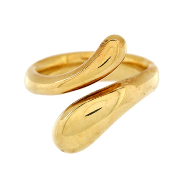 Tiffany & Co. Elsa Peretti Teardrop Bypass Ring 18K Yellow Gold