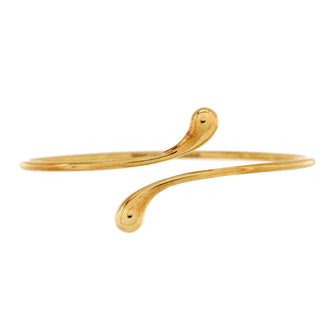 Tiffany & Co. Elsa Peretti Elongated Teardrop Bangle Bracelet 18K Yellow Gold
