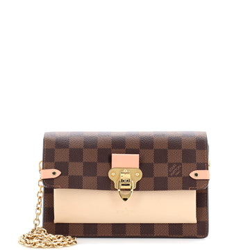 Louis Vuitton Vavin Chain Wallet NM Damier with Leather
