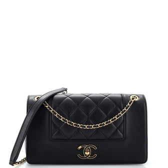 Chanel Mademoiselle Vintage Flap Bag Quilted Sheepskin Medium