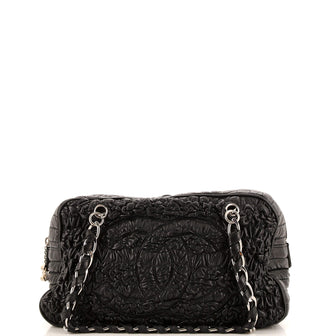 Chanel Astrakan CC Bowler Bag Lambskin