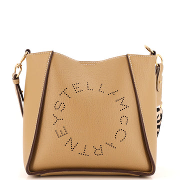 Stella McCartney Logo Crossbody Bag Perforated Faux Leather Medium