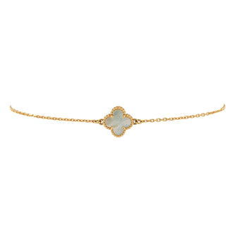 Van Cleef & Arpels Sweet Alhambra Bracelet 18K Yellow Gold and Mother of Pearl