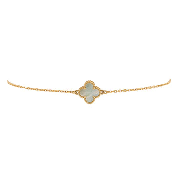 Van Cleef & Arpels Sweet Alhambra Bracelet 18K Yellow Gold and Mother of Pearl