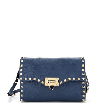Valentino Garavani Rockstud Flip Lock Flap Bag Leather Small