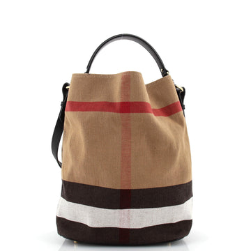 Burberry Ashby Bag House Check Canvas Medium