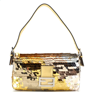 Fendi Baguette 1997 Bag Sequin Embellished Satin Medium