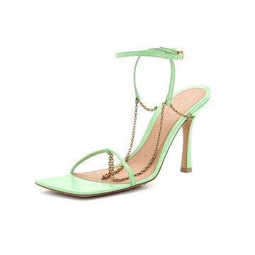 Bottega Veneta Women's Stretch Strap Chain Heels Leather