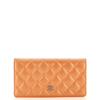 Chanel L-Yen Wallet Quilted Caviar