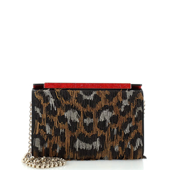 Christian Louboutin Vanite Clutch Chain Fringe Over Leather Mini