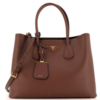 Prada Cuir Double Tote Saffiano Leather Large