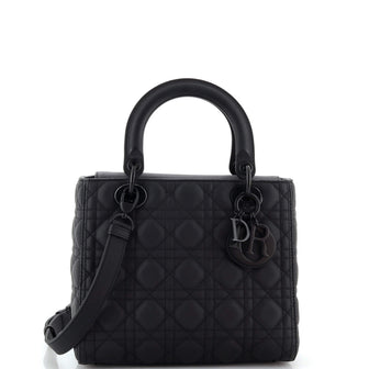 Christian Dior Ultra Matte Lady Dior Bag Cannage Quilt Calfskin Medium