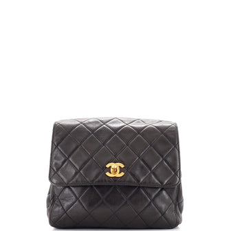 Chanel Vintage CC Flap Backpack Quilted Lambskin Small