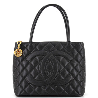 Chanel Medallion Tote Quilted Caviar