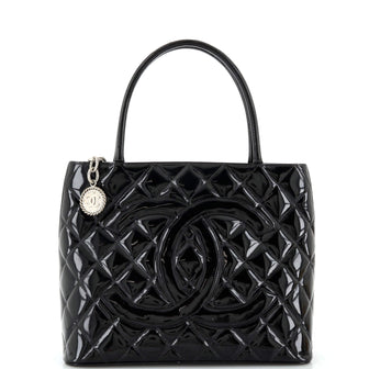 Chanel Medallion Tote Quilted Patent