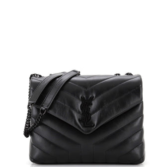 Saint Laurent Loulou Shoulder Bag Matelasse Chevron Leather Small