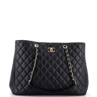 Chanel Classic CC Shopping Tote Quilted Calfskin Large