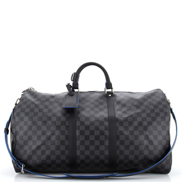 Louis Vuitton Keepall Bandouliere Bag Damier Graphite 55
