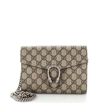 Gucci Dionysus Chain Wallet GG Coated Canvas Small
