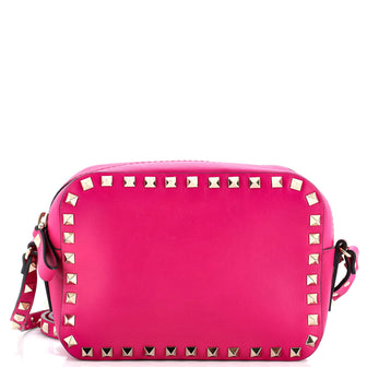 Valentino Garavani Rockstud Camera Crossbody Bag Leather