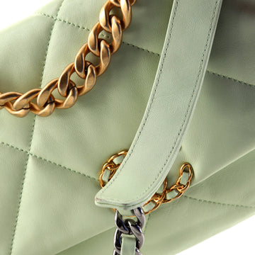 19 Flap Bag Quilted Leather Medium
